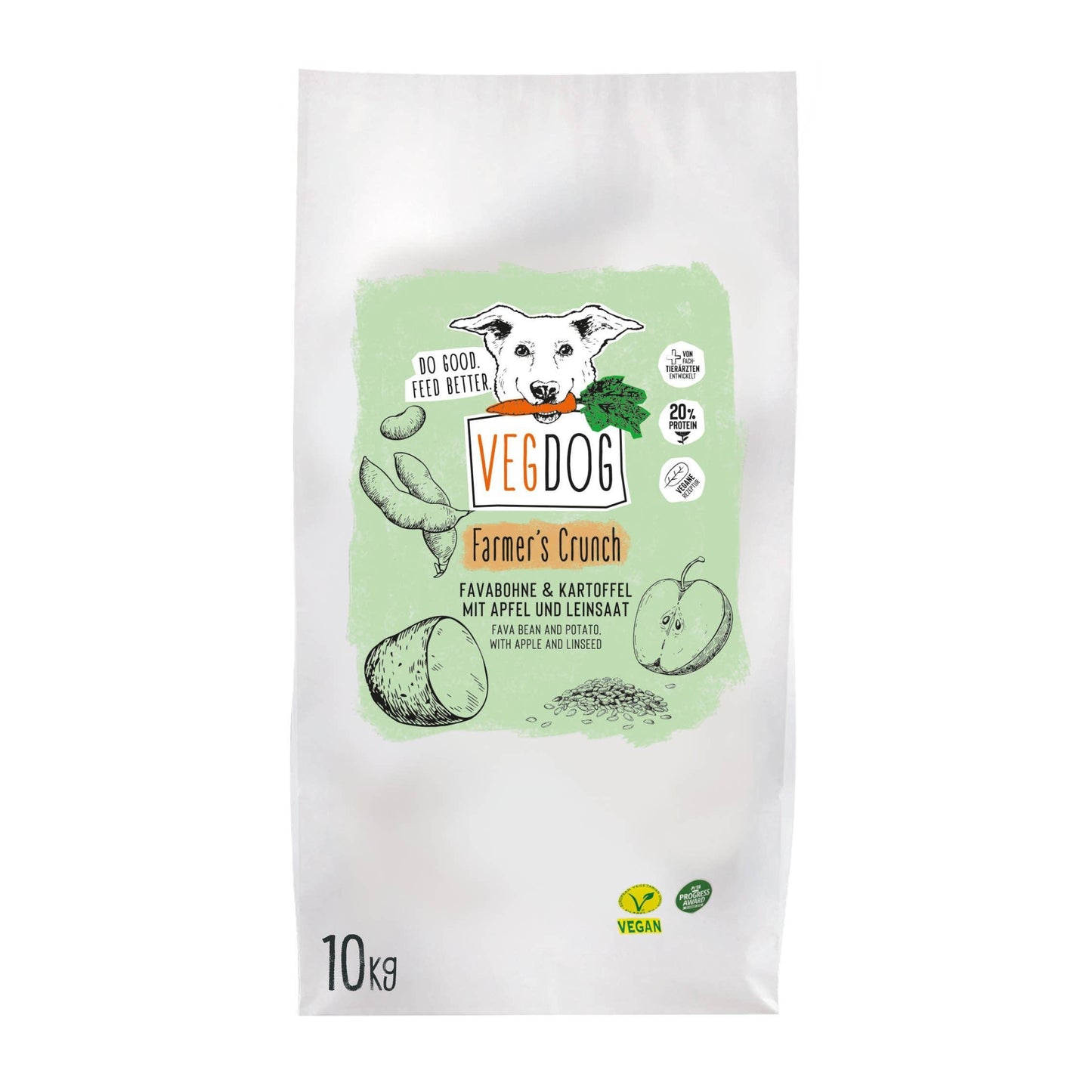 FARMER'S CRUNCH droogvoer - VEGDOG - VeganHondenvoer.nl