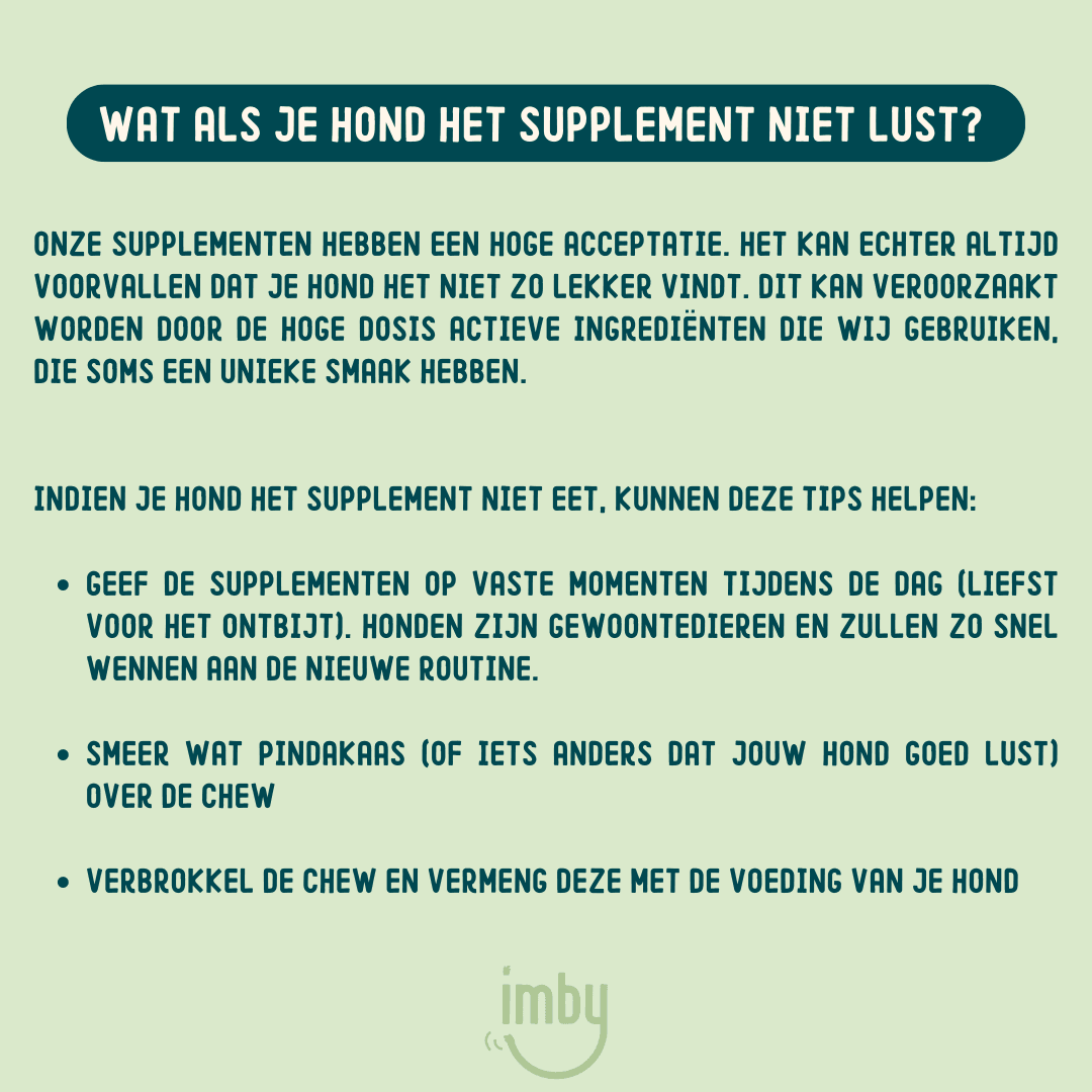 Imby Calming Supplement - Anti-Stress - IMBY - VeganHondenvoer.nl