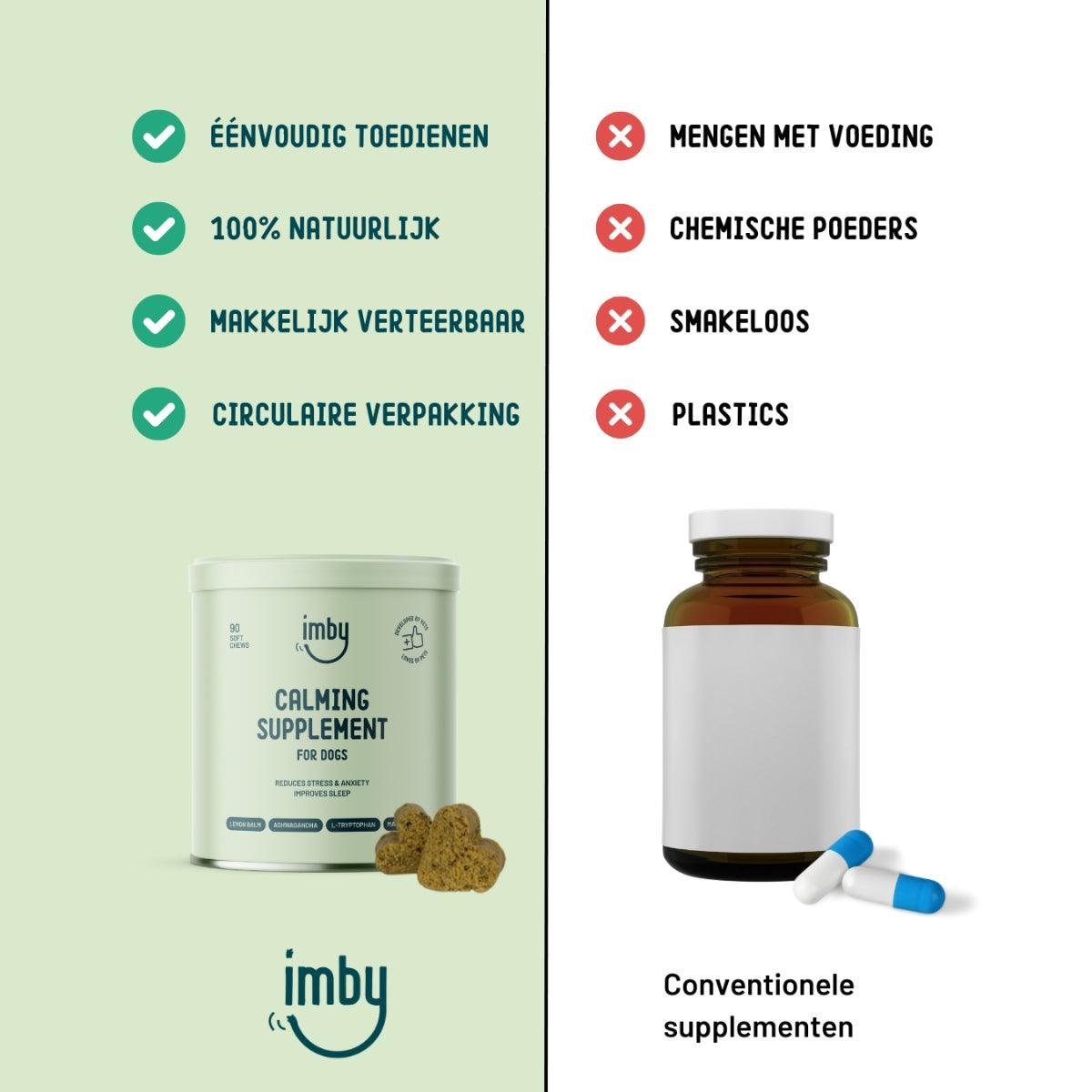 Imby Calming Supplement - Anti-Stress - IMBY - VeganHondenvoer.nl