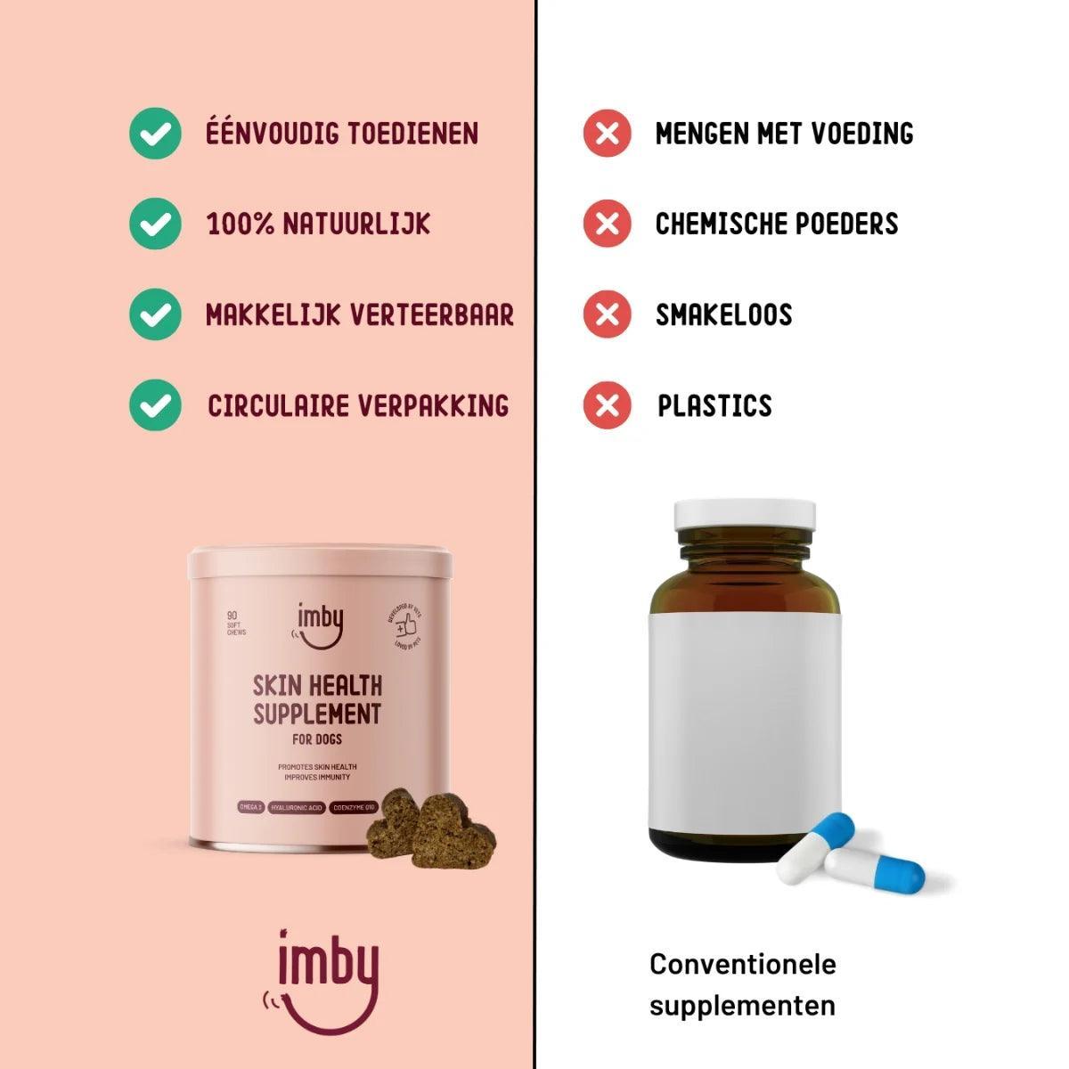 Imby Skin Health Supplement - Huid & Vacht - IMBY - VeganHondenvoer.nl